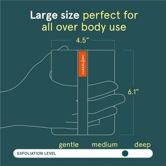 Large Exfoliating Body Scrubber Set Skincare Shower Tool Dead Skin Remover - Picture 3 of 7